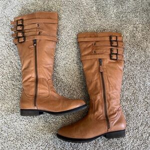 Steve Madden tan leather boots size 8.5